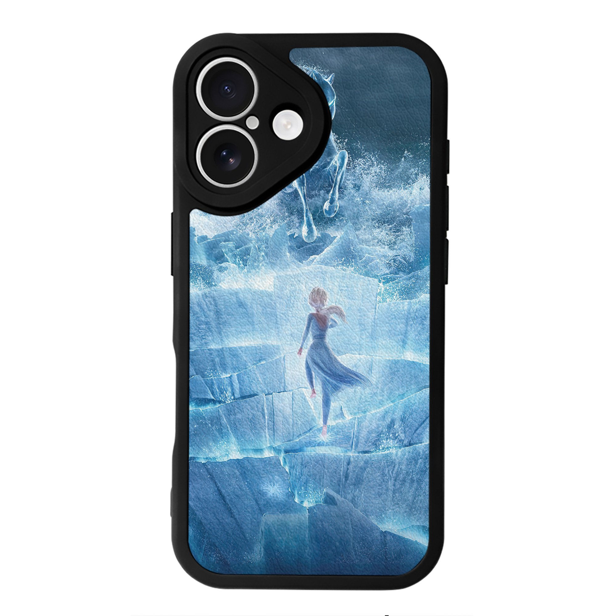 （画像用） アナと雪の女王 アンナ エルサ Frozen Anna Elsa 【iPhone 16シリーズ対応】シリコンスマホケース（レザー調） 材質：シリコン
